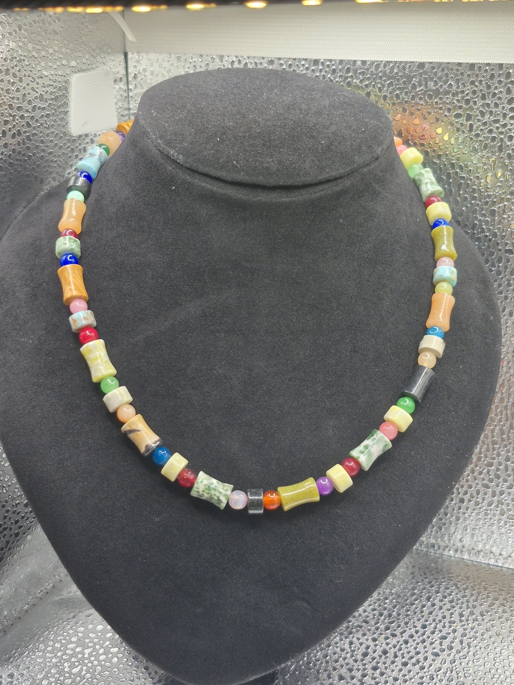 Genuine Multi Gemstone Beaded Necklace